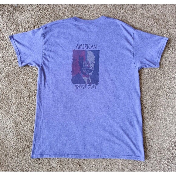 Gildan Other - American Horror Story T-Shirt Men's Large Graphic Print Purple Short Sleeve